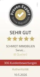 Bewertungssiegel, fünf Sterne, viele Bewertungen